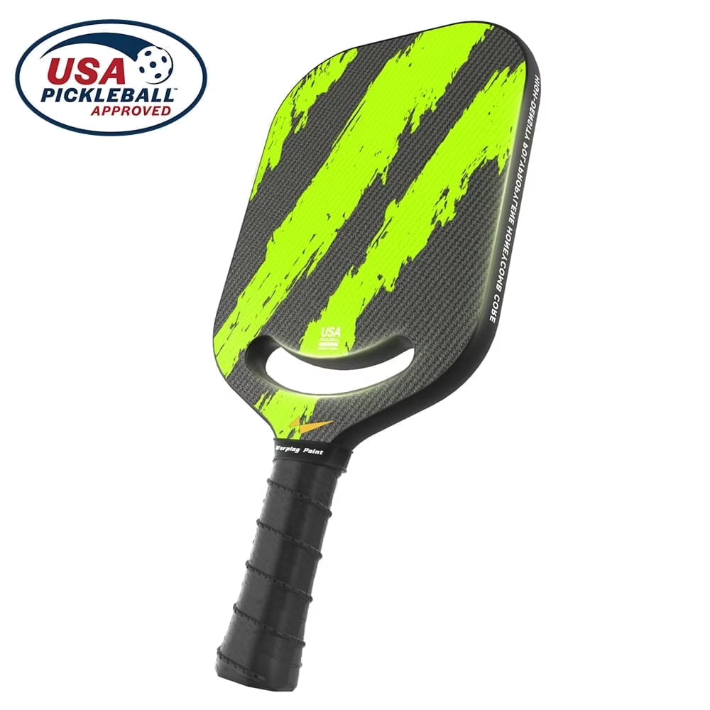 Warping Point Ascent Pickleball Paddles| Carbon Fiber Pickleball Racket with Aero Throat | Textured Grit Surface | Hexa Polymer Core | Designed for Swing Speed and Maneuverability
