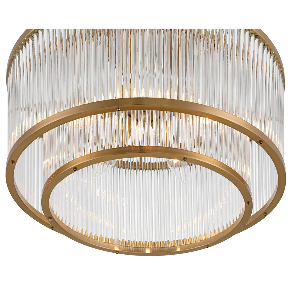Possini Euro Design Warren 16 1/4" Modern Semi Flush-Mount Ceiling Light Fixture Kitchen Foyer Drum 5-Light Bronze Finish Crystal