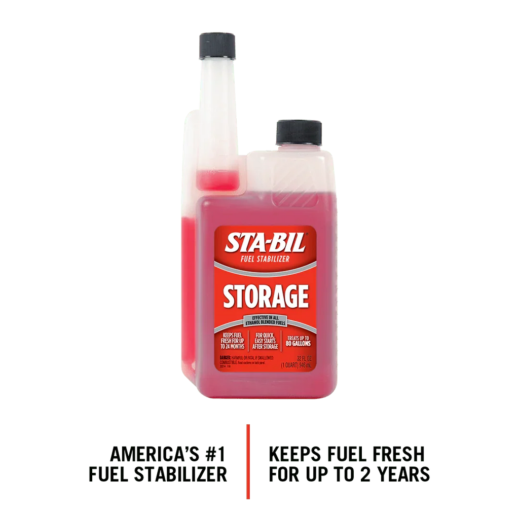 STA-BIL Storage Fuel Stabilizer - Keeps Fuel Fresh for 24 Months - Prevents Corrosion - Gasoline Treatment that Protects Fuel System - Fuel Saver - Treats 80 Gallons - 32 Fl. Oz.