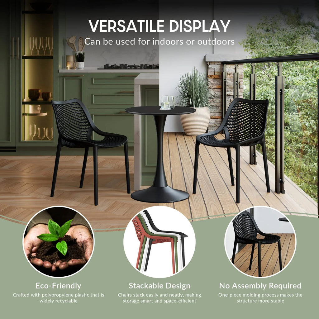 WestinTrends Playa 5-Piece Outdoor Patio Metal Frame Dining Table Set with Stackable Patio Dining Chairs, Olive Green