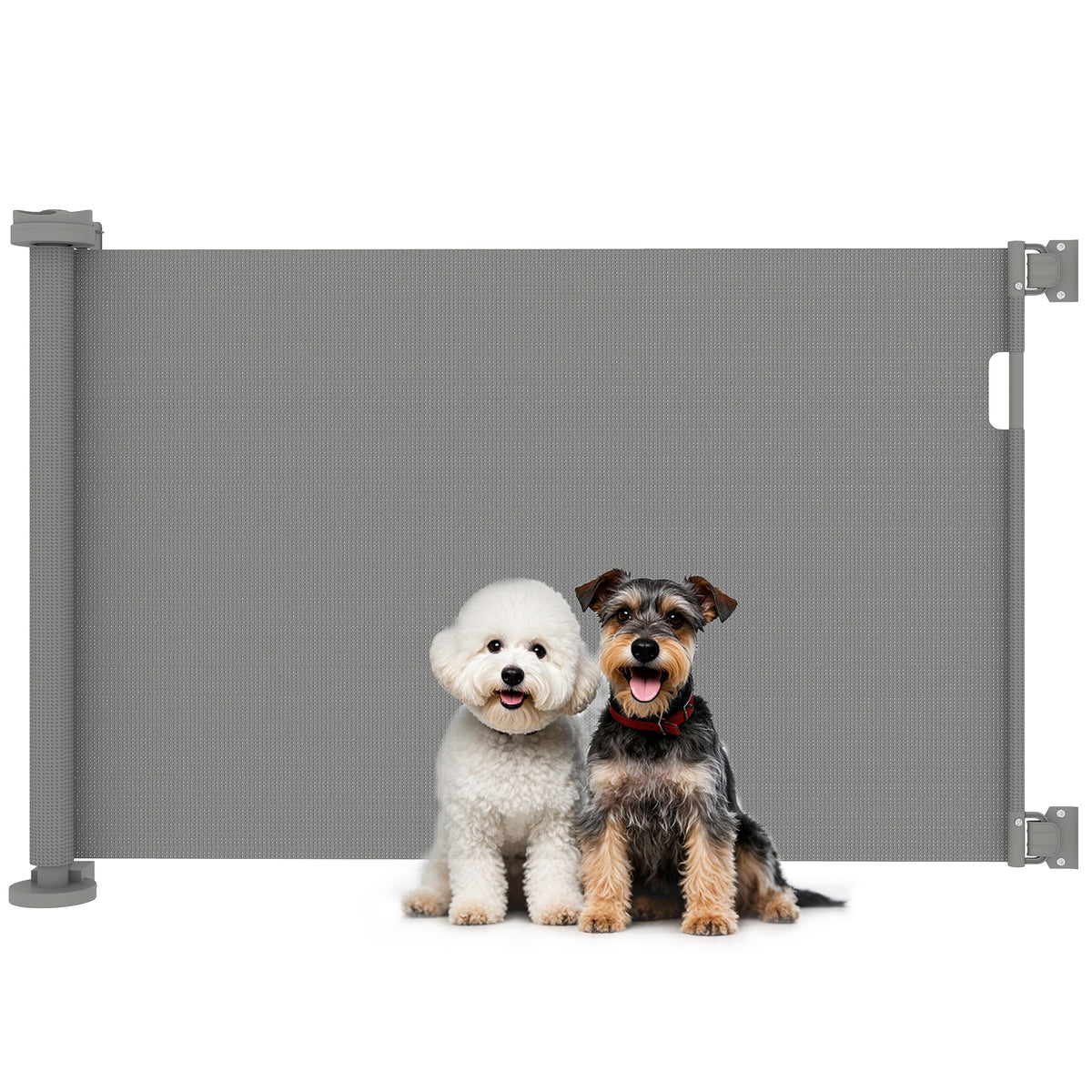 PawHut Treppenschutzgitter Ausziehbar 0-136cm 87 cm Hoch Türschutzgitter für Haustiere 142 x 10 x 87 cm Grau