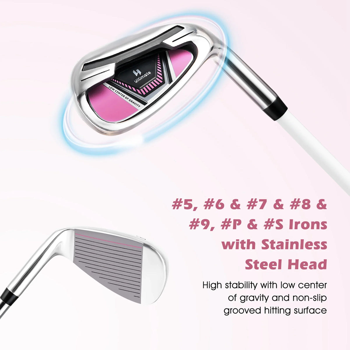 Ultimate Women��s Complete Golf Club Set Golf Club Package Set w/ Rain Hood, Right Hand Purple