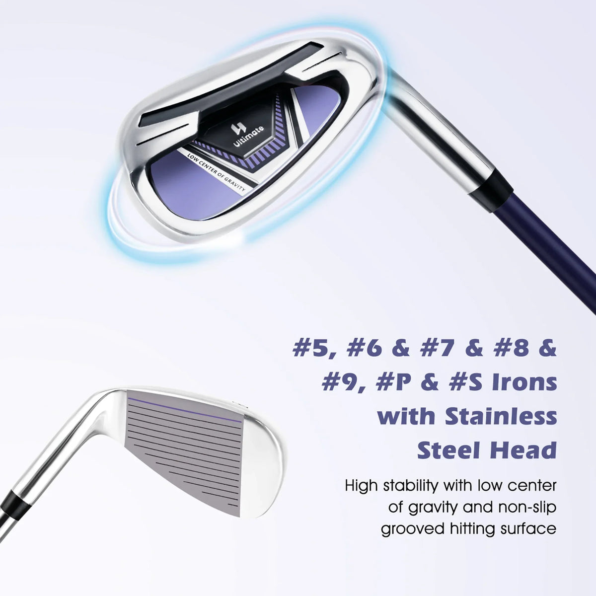 Ultimate Women��s Complete Golf Club Set Golf Club Package Set w/ Rain Hood, Right Hand Purple