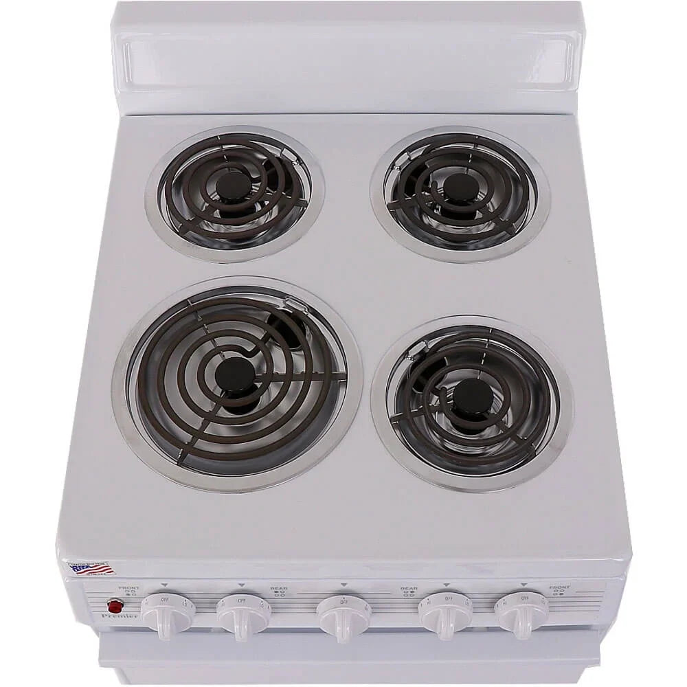 Premier&nbsp;2.4 Cu. Ft. White Freestanding Electric Coil Range
