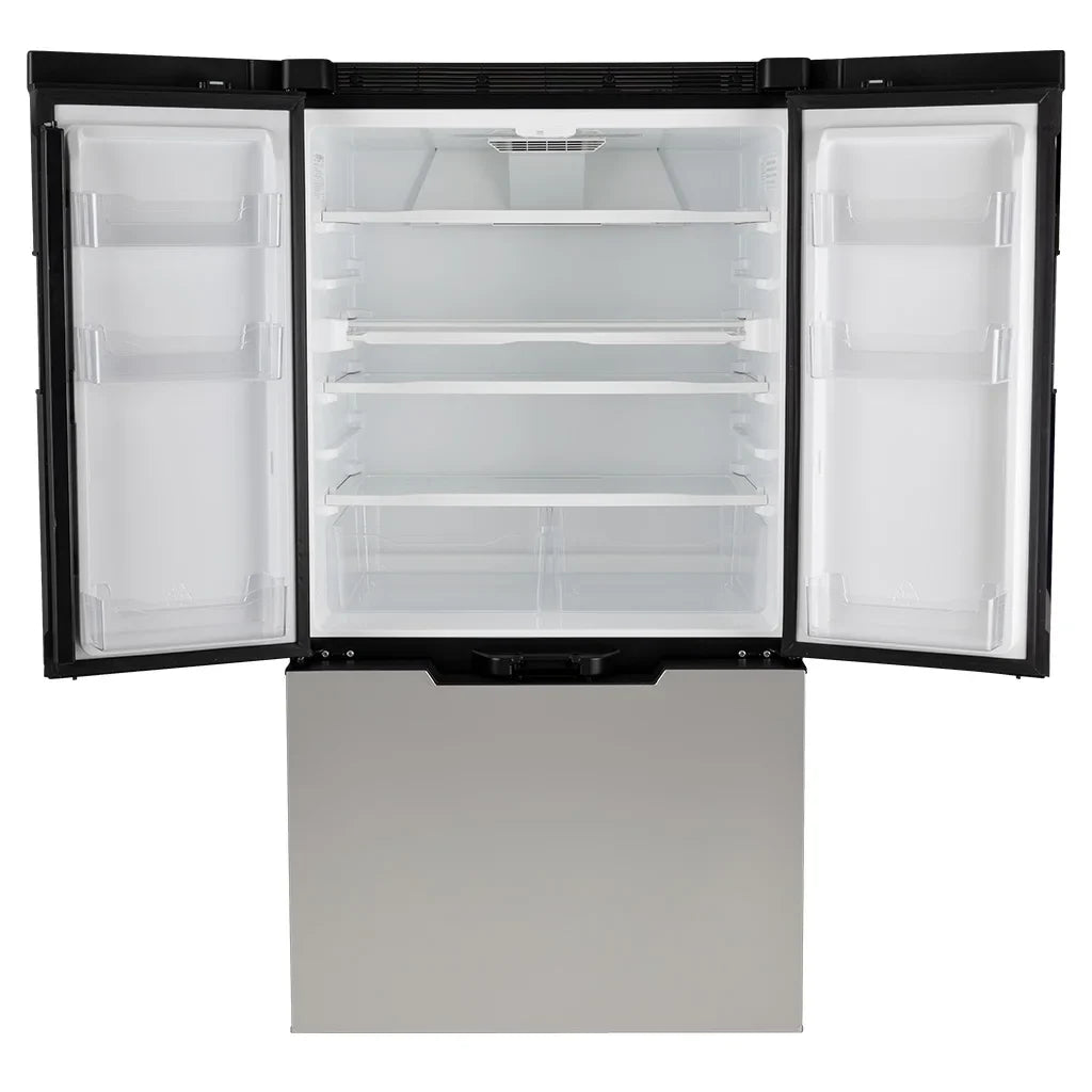 Norcold LED Temperature Controls Stainless Steel Black Frame Refrigerator
