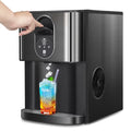 Auseo Ice Maker Countertop with Soft Chewable Ice, 44 lb/24H, Self - Cleaning, One - Click Operation for Home/Party(Black)