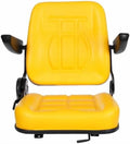 Tractor Seat, Lawn Mower Seat Seat with Armrests Durable Universal Replacement Seat for Excavator, Backhoe, Dozer Tractors, Forklifts, Heavy Equipment (Yellow)
