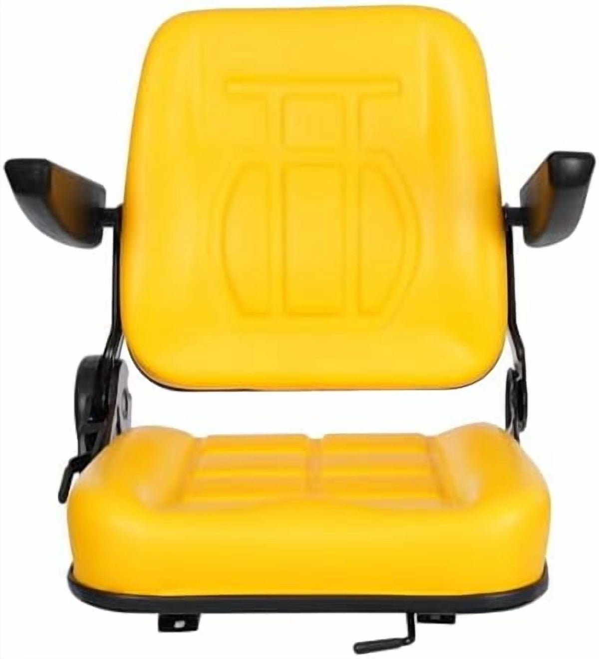 Tractor Seat, Lawn Mower Seat Seat with Armrests Durable Universal Replacement Seat for Excavator, Backhoe, Dozer Tractors, Forklifts, Heavy Equipment (Yellow)