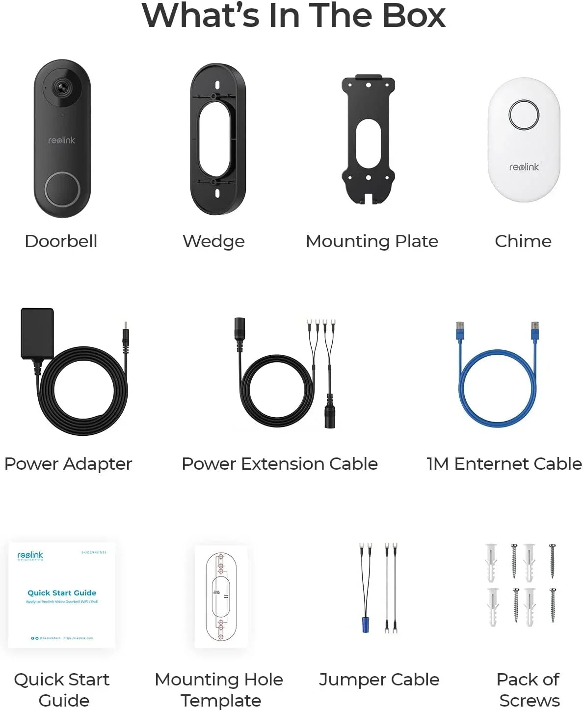Reolink 2K 5MP Video Doorbell Camera 5G Wifi Security Home Doorbell Chime, Person &Package Detection