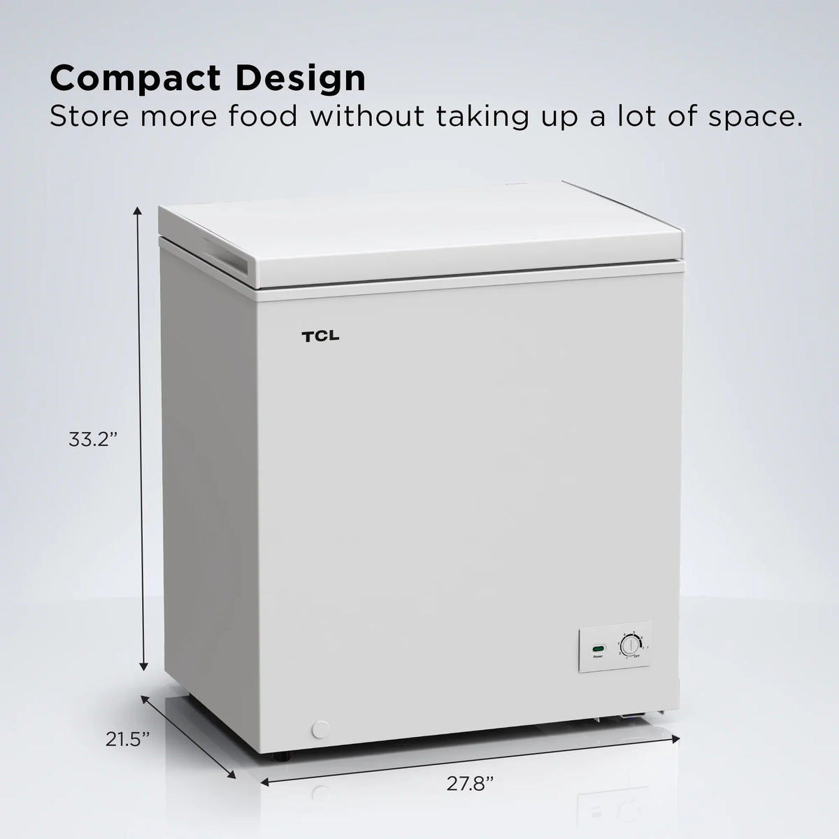 TCL 5.0 Cu. Ft. Chest Freezer, White, Garage Ready, CF053W