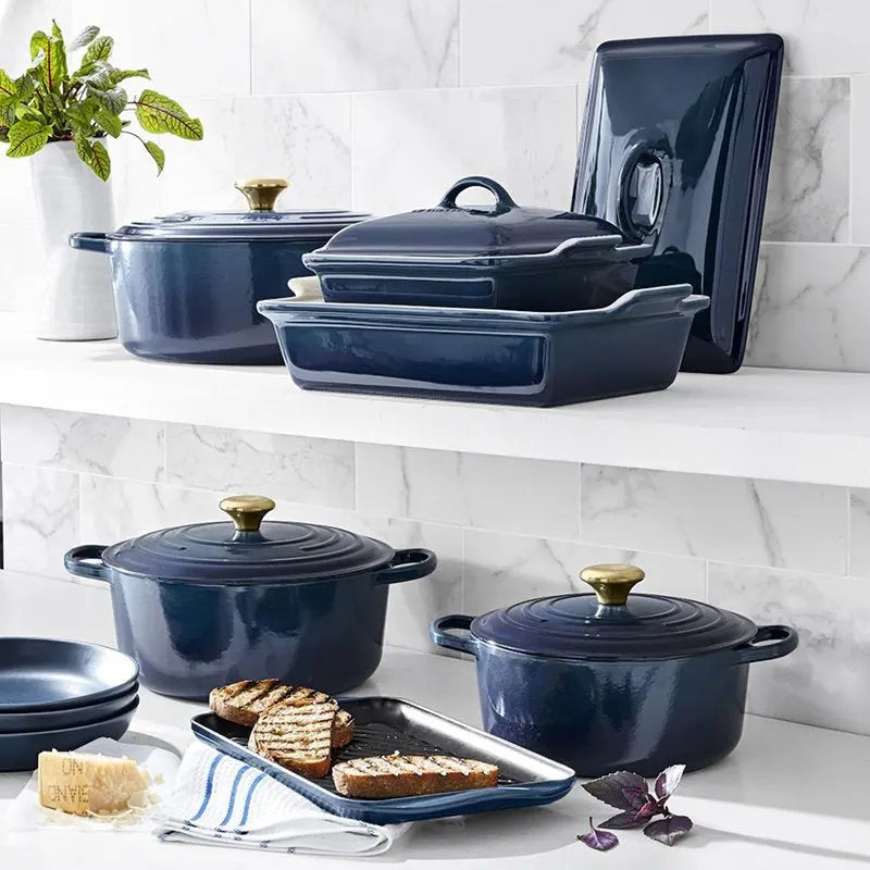 20-Piece Cast Iron Cookware Set with 10.25-Inch Skillet and Lidded Saucepan