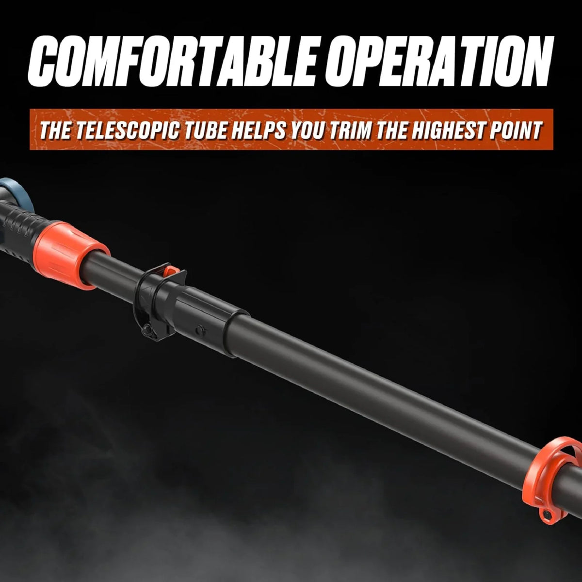 SENIX 20 Volt Max* Cordless Pole Hedge Trimmer 18-Inch Cutting / 21-inch Blade Length with Adjustable Head & Telescoping Shaft, Battery & Charger included, HTPX2-M