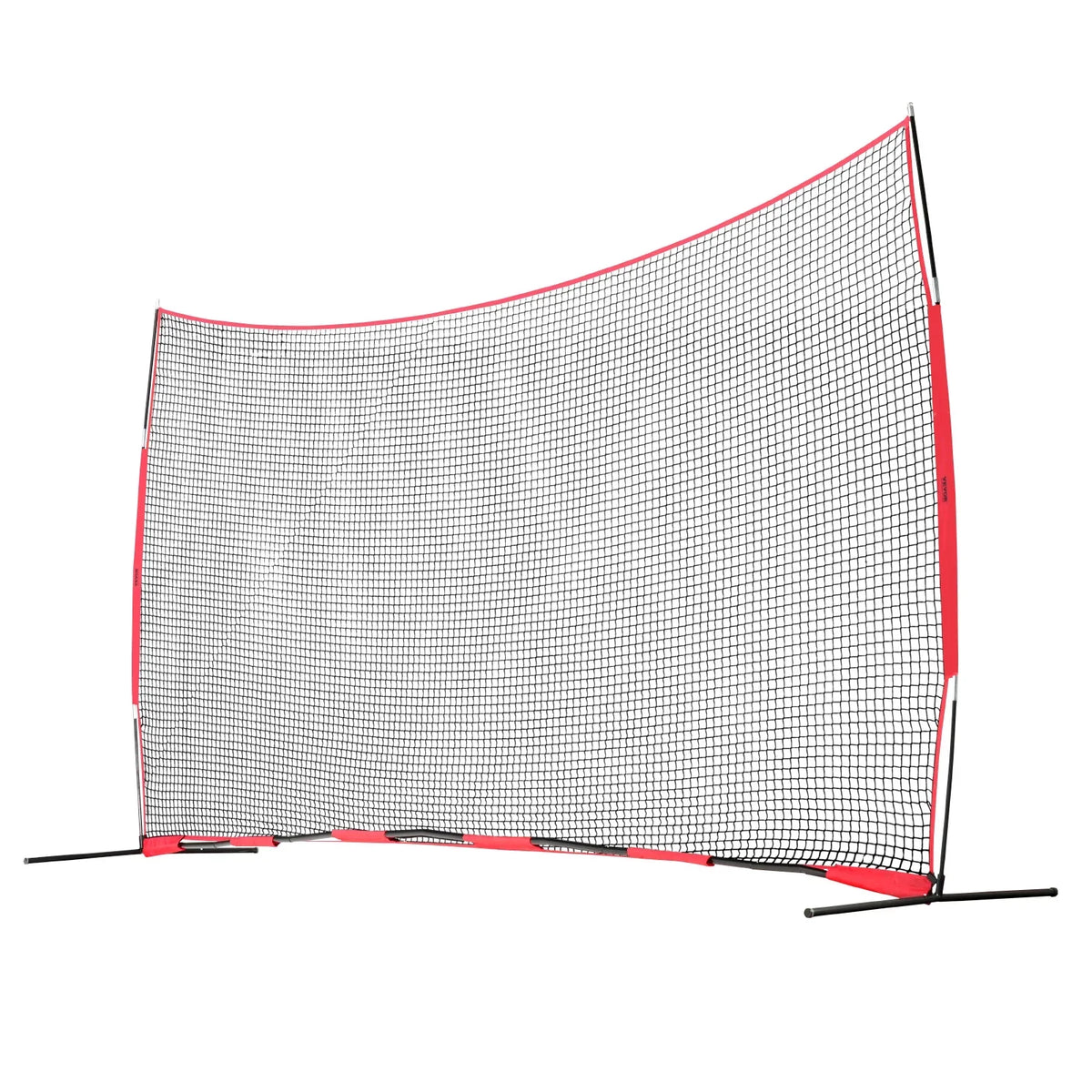 VEVOR Barricade Backstop Net, 20x10 ft Ball Sports Barrier Netting, Portable Practice Equipment with Carry Bag, Protection Screen for Baseball Softball Lacrosse Soccer Hockey Training, for Backyard