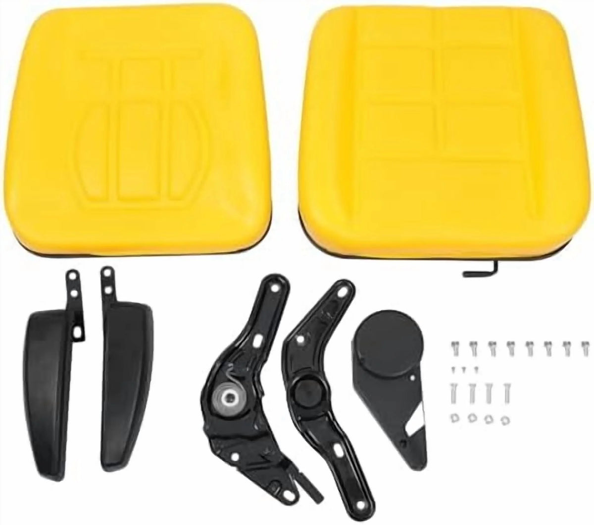 Tractor Seat, Lawn Mower Seat Seat with Armrests Durable Universal Replacement Seat for Excavator, Backhoe, Dozer Tractors, Forklifts, Heavy Equipment (Yellow)