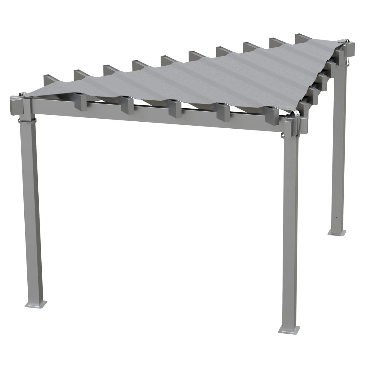 Sojag Rustproof Aluminum Frame Pergola, PVC-Coated Canopy for UV Protection, Contemporary Design for Garden or Yard, 10' x 10', Lima Grey