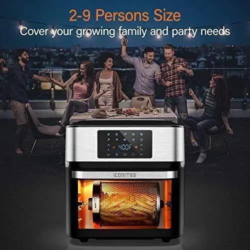20-Quart 10-in-1 Air Fryer Toaster Oven – 1800W Convection Oven with Rotisserie, Dehydrator, ETL Certified