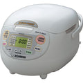 Zojirushi NS-ZCC18WZ Neuro Fuzzy Rice Cooker & Warmer, 10 Cup (Uncooked), Premium White, Made in Japan