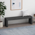 Noble House Krislynn Farmhouse Acacia Wood Dining Bench, Black