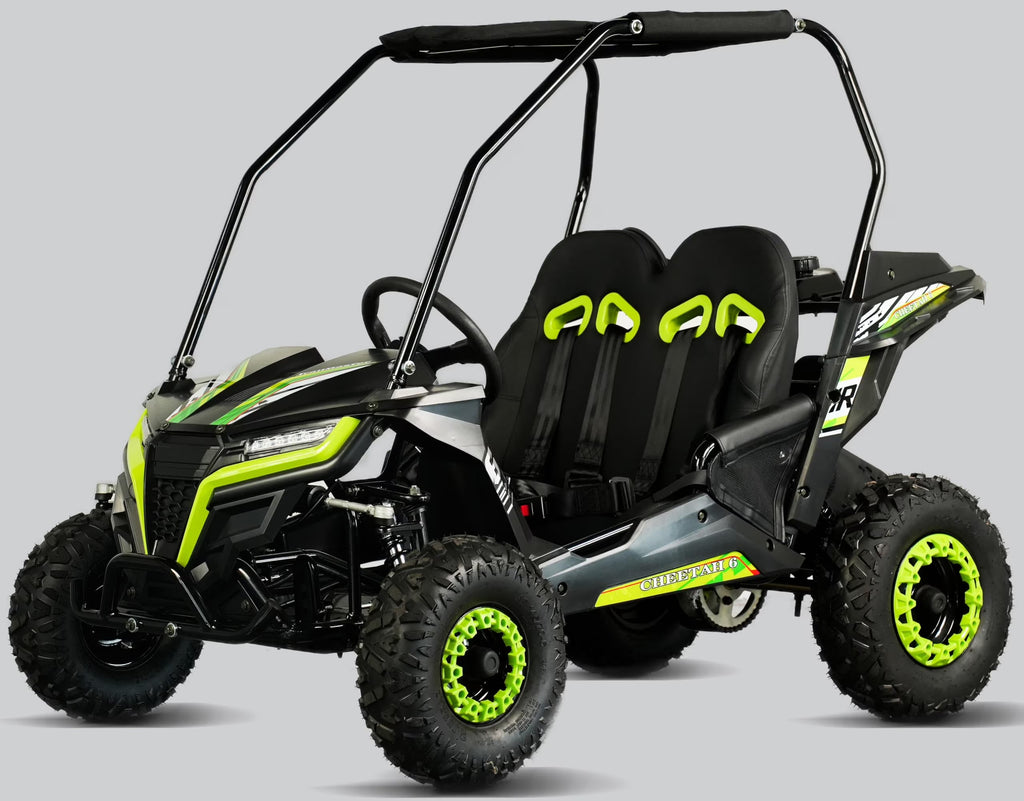 TrailMaster Cheetah 6 Youth Go-Kart - 163cc 5.5HP Engine, 4-Point Safety Belt, Remote Kill, Speed Governor, Suitable for Kids 6-12. with Pre-Assembled Version Now! (Pre-Assembled, Blue)