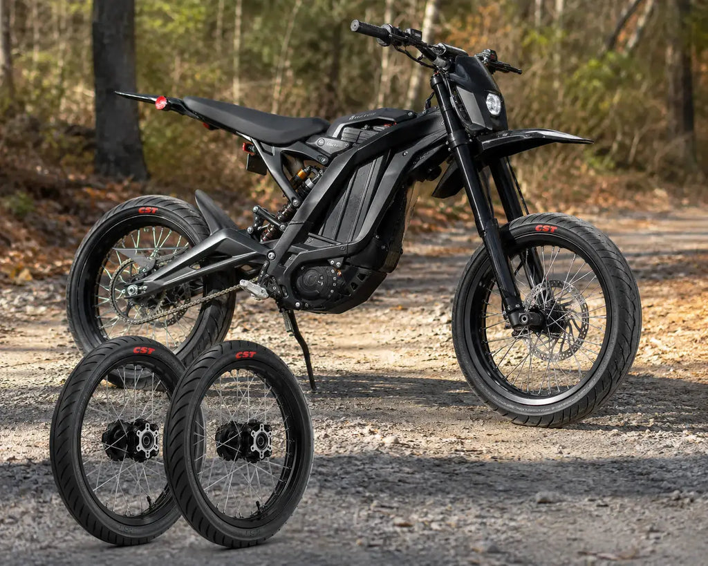 SurRon Light Bee Off-Road Modified 17" Black Wheels Equipped With CST Tires