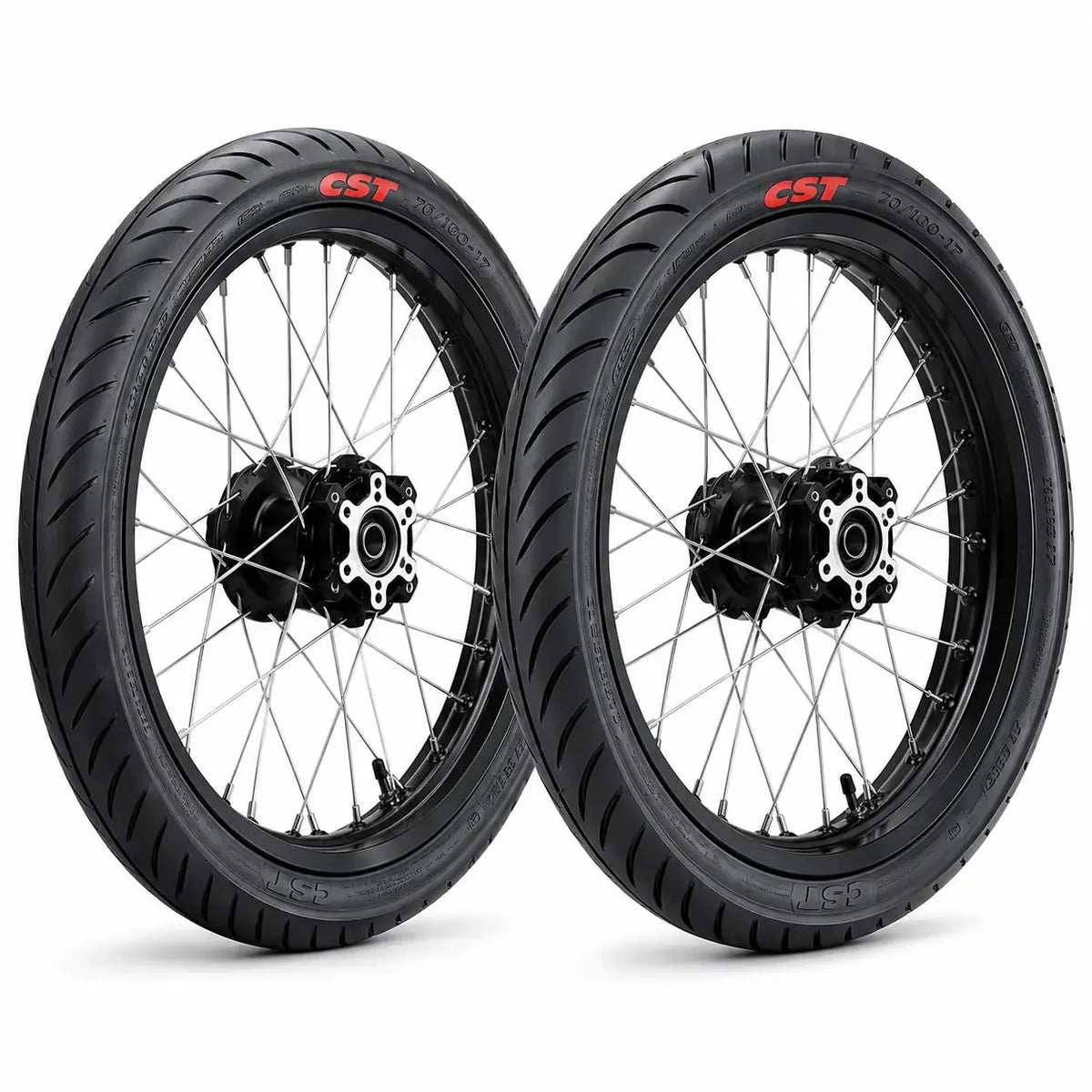 SurRon Light Bee Off-Road Modified 17" Black Wheels Equipped With CST Tires